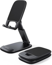 Lamicall Adjustable Cell Phone Stand for Desk Foldable Portable Black picture
