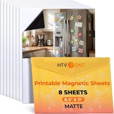 Matte 8Pcs for Inkjet Printers, Printable Magnetic Sheets 8.5 x 11 picture
