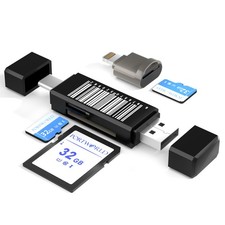 USB-C SD Micro SD Card Reader Dual Slot OTG Photo & Video Transfer Adapter USB-A picture