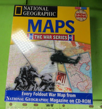 National Geographic MAPS The War Series PC CD-ROM foldout war map Sealed Big Box picture