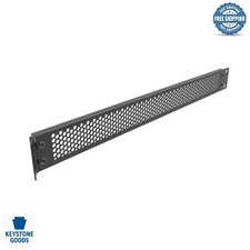 Black 1U Perforated Server Rack Mount Panel with Hinged Access picture