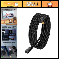 6.6ft USB4 Extension Cable 90-Degree Right Angle, 80Gbps, 16K Dual 8K@60Hz, 240W picture