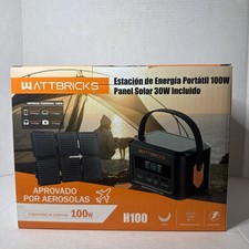 Wattbricks 100w Portable Power Station And 30w Solar Generator Solar Panel H100 picture