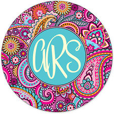 Monogrammed Mouse Pad - Pretty Pink Paisley Personalized Custom Gift Monogram  picture