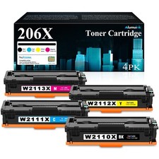 206X 4-Pack High Yield Toner W2110X with Chip for HP M283fdw M255dw M255 Printer picture