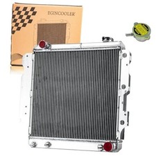 3 Rows Core Aluminum Radiator for 1987-2006 Jeep TJ/YJ Wrangler Chevy V8 Swap picture
