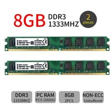 16GB Kit (2x 8GB) 4GB DDR3 1333MHz PC3-10600U PC Intel DIMM Memory For Kingston picture