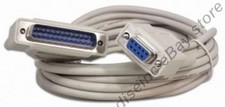 Lot10 15ft DB9 FEMALE~DB25 pin MALE Serial Null Modem Data Cable,Nul wired Cord picture