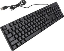 USB Wired Minority Language Keyboard (Russian, English), 104 Russian, Black picture