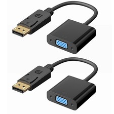 DisplayPort(DP) to VGA Adapter, 2 Pack Gold-Plated DisplayPort to VGA Adapter (M picture