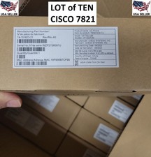 10x LOT: New in Box Cisco CP-7821-K9 VOIP Business Phones w/ Handsets + Stands picture