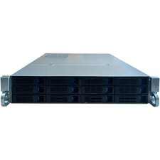 12 Bay 2U Rackmount Chassis for SATA/SAS Hot Swap, MATX/ITX, ATX PSU picture