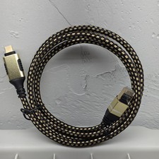 MyGatti Braided HDMI to RJ-45 Cable 3 ft Black/Gold Universal Compatible picture