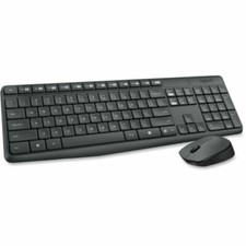 Logitech MK235 Wireless Combo K235 Keyboard & M220 Black PC Mouse w/ USB Adapter picture