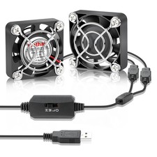 2Pack Wathai 40mm x 10mm Mini Fan with Speed Control 5V Small Computer USB Fan picture