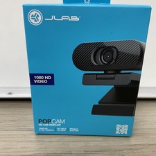 JLab POPCAM HD USB Webcam 1080p Black New Sealed Privacy Shutter picture