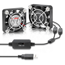 2-Pack Mini USB Fans 40X10Mm with Speed Control – 5V Cooling for Computer picture