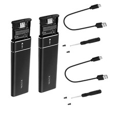 2Pcs M.2 NVMe SSD Enclosure USB 3.1 Gen 2 NVMe PCI-E M.2 Hard Drive Adapter US picture