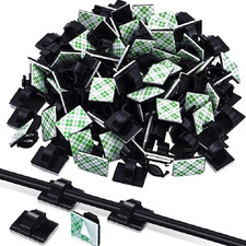 30pcs Self Adhesive Cable Clips Cord Organizer Wire Management Holders - NEW picture