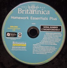 Encyclopedia Britannica Homework Essentials  Plus CD-Data Disc-Win/Mac-04042 NEW picture