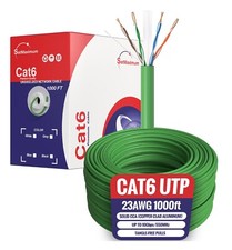 1000FT CAT6 UTP Solid Ethernet Cable 23AWG RJ45 LAN Network Bulk Wire Green picture
