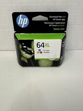 HP 64XL N9J91AN Tri-Color Ink Cartridge OEM Original Genuine New Sealed 2025 picture