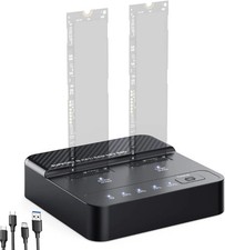 Dual Bay NVMe SSD Cloner Duplicator 20Gbps USB 3.2 Gen 2x2 M.2 Dock Offline R... picture