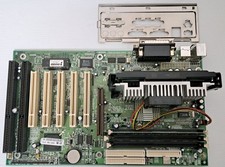 Vintage LUCKY STAR 6ABX2V Motherboard with Intel Pentium2-MMX Slot1 CPU picture
