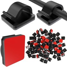 Blulu 100 Pcs Adhesive cable Clips Bulk Light Hooks Wire Holder Rope Outdoor ... picture