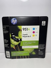 HP 951XL High Yield Color Ink Cartridges Cyan Magenta Yellow 3-Pack Exp: 11/18 picture