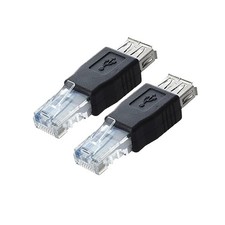 NSGWKZD USB Female to RJ45 Male LAN Ethernet Adapter Connector for ADSL Black picture