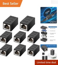 8-Pack RJ45 Ethernet Coupler - High-Speed Network Cable Extender for Cat7/Cat6 picture