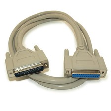 12IN Serial DB25 RS-232 Male to Female Extension Cable Beige Ltd Lifetime Wty picture