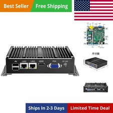 Fanless Mini PC, Industrial PC, Mini Computer Dual Core N2840, 4K HD+VGA, 2Gi... picture