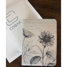 Cobak Kindle Paperwhite Case Floral Sketch Folio with Hand Strap and Card Slot picture