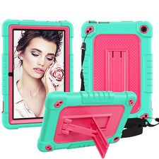 For Amazon Fire 7 12th Gen Tablet Shockproof Rugged with Shoulder Strap Case picture