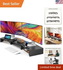 Multi-Functional Dual Monitor Stand with Adjustable Height - Ideal Desk Solution picture