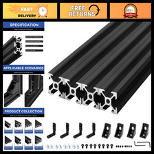 4-Pack 500mm Aluminum T-Slot Extrusion Profiles 20x20 Anodized Linear Rail for 3 picture