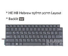 Hebrew Laptop Keyboard for DELL Latitude 5455 7455, Vostro 3440 0WN16Y Backlit picture