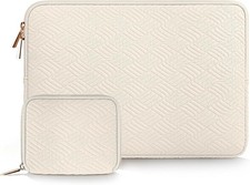Water-Resistant Leather Sleeve Case for 13-14 inch MacBook Air/Pro, White picture