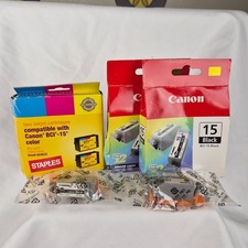 Canon Ink 8 Cartridge Lot - 5 Black & 2 Color Cartridges - Brand New picture
