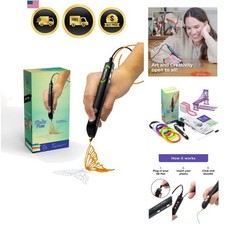 Flow 3D Printing Pen for Teens, Adults & Creators – Black, with Free Refill F... picture