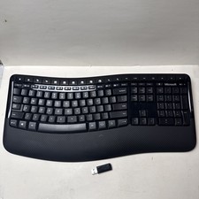 Microsoft Wireless Comfort Keyboard 5000 5050 Model 1728 & 1423 USB Receiver Set picture