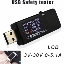 LCD USB Detector Voltmeter Ammeter Power Capacity Tester Power off Protection picture
