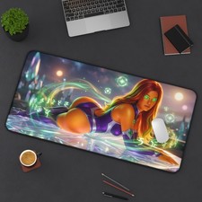 Starfire DC Comics Gaming Desk Mat Computer Mouse Pad Gamer Setup picture