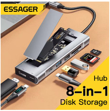 Essager 8-in-1 USB Hub With Disk Storage Function USB Type-c to HDMI-Compatible picture