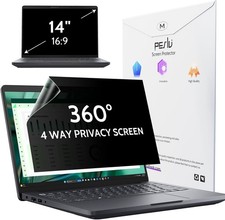 360° 4 Way Laptop Privacy Screen for 14 Inch Computer Monitor, Anti Glare Filter picture