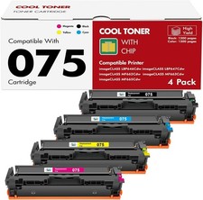 075 Toner Cartridge Set 075H with chip: Compatible for Canon Color image class. picture