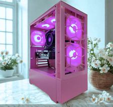 Custom Pink ARGB Gaming PC Intel Core i7 3.40 Quad 32 GB 1TB SSD Nvidia RTX 5060 picture