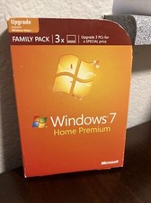 Microsoft Windows 7 Home Premium Upgrade Family Pack 3PC Genuine 32 & 64 bit picture